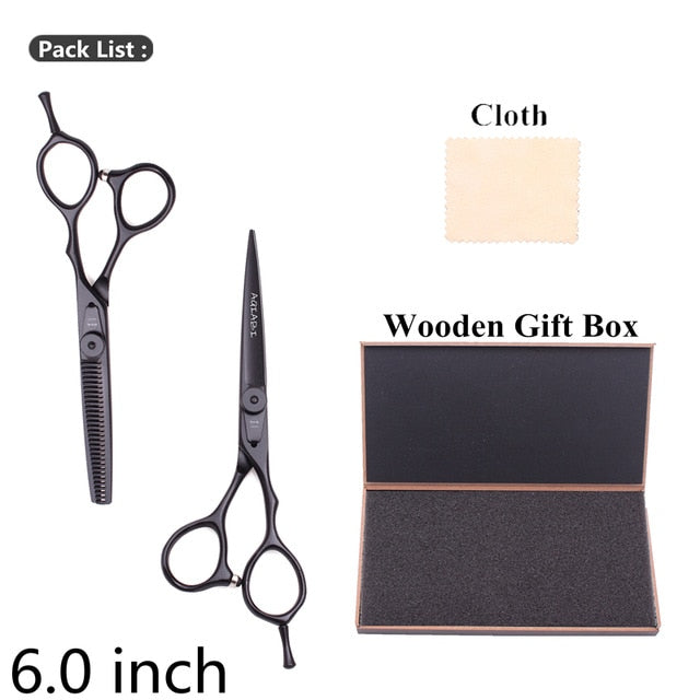 5.5" AQIABI Hairdressing Scissors Hair Professional Thinning Shears Set Hair Cutting Scissors Barber Scissors 440C Japan A1029 - HAB