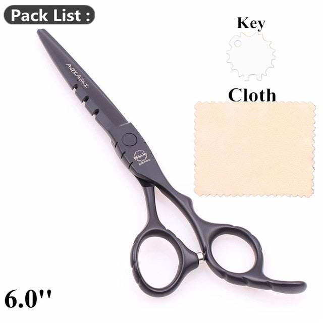 5.5" AQIABI Hairdressing Scissors Hair Professional Thinning Shears Set Hair Cutting Scissors Barber Scissors 440C Japan A1029 - HAB