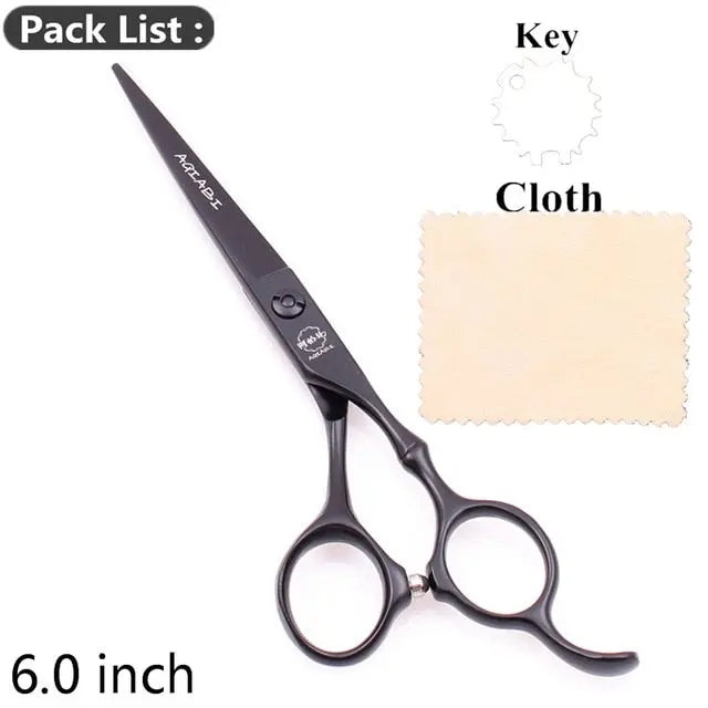 5.5" AQIABI Hairdressing Scissors Hair Professional Thinning Shears Set Hair Cutting Scissors Barber Scissors 440C Japan A1029 - HAB