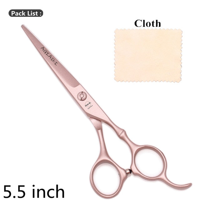 5.5" AQIABI Hairdressing Scissors Hair Professional Thinning Shears Set Hair Cutting Scissors Barber Scissors 440C Japan A1029 - HAB