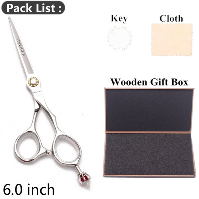 5.5" AQIABI Hairdressing Scissors Hair Professional Thinning Shears Set Hair Cutting Scissors Barber Scissors 440C Japan A1029 - HAB
