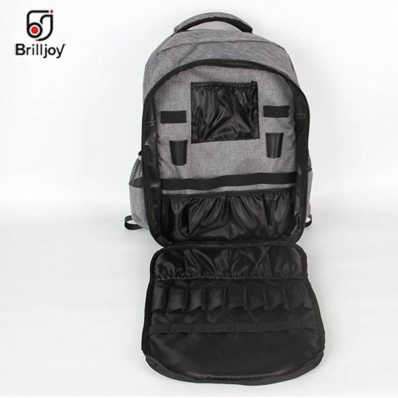 Brilljoy Barber Hair Accessories Large Capacity Storage Outdoor Travel Backpack Hairdressing Clipper Tool Bag Cosmetic Organizer - HAB