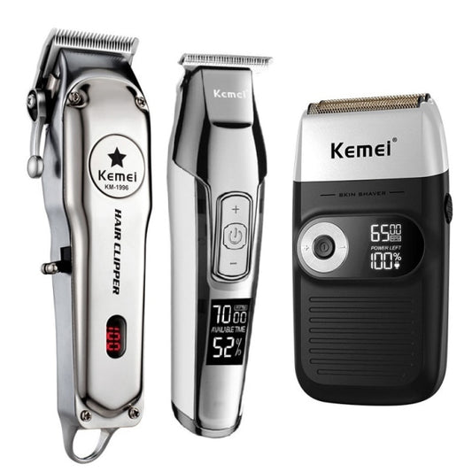 Kemei Electric Shaver for Men Twin Blade Reciprocating Cordless Razor Hair Beard USB Rechargeable Shaving Machine Barber Trimmer - HAB