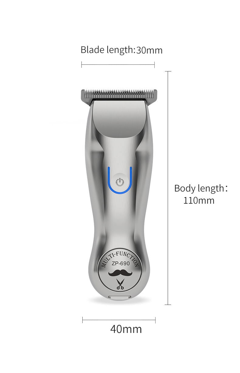 Professional Barber Hair Clipper Men’s Cordless Balding Hair Trimmer Rechargeable Mini Hair Cutting Machine Beard Trimmer - HAB
