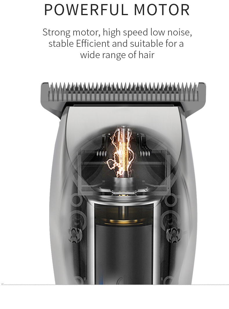 Professional Barber Hair Clipper Men’s Cordless Balding Hair Trimmer Rechargeable Mini Hair Cutting Machine Beard Trimmer - HAB
