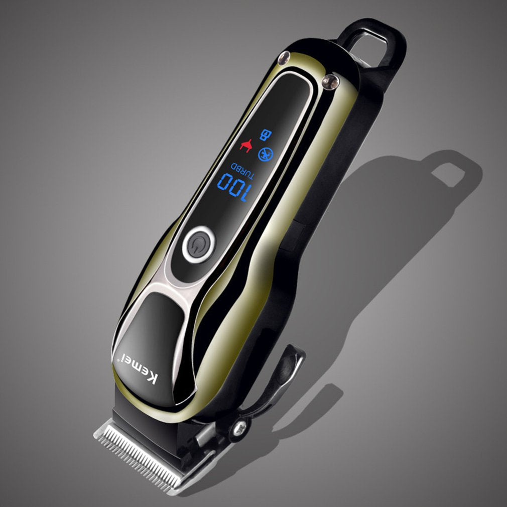 KEMEI hair clipper professional hair trimmer in hair clipper for men electric trimmer LCD display machine barber hair cutter - HAB