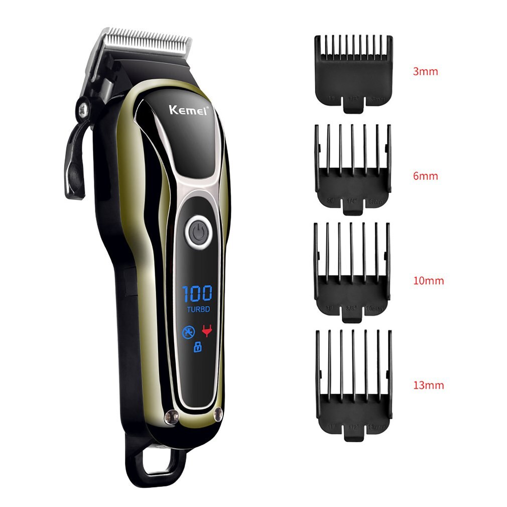 KEMEI hair clipper professional hair trimmer in hair clipper for men electric trimmer LCD display machine barber hair cutter - HAB