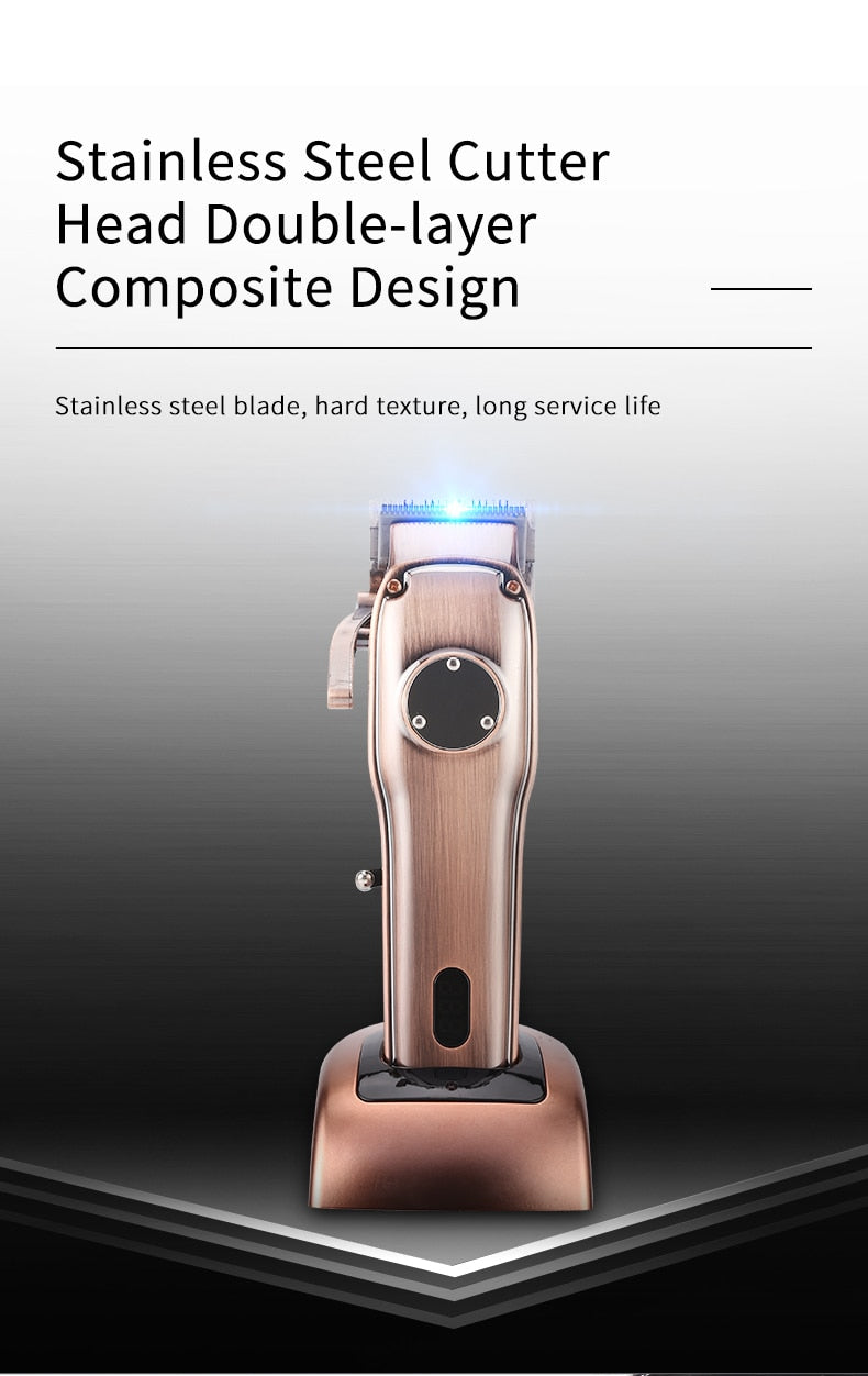 PULIS Electric Hair Trimmer Professional Barber Shop Rechargeable Hair Clipper Beard Trimmer Haircut Shaving Machine - HAB