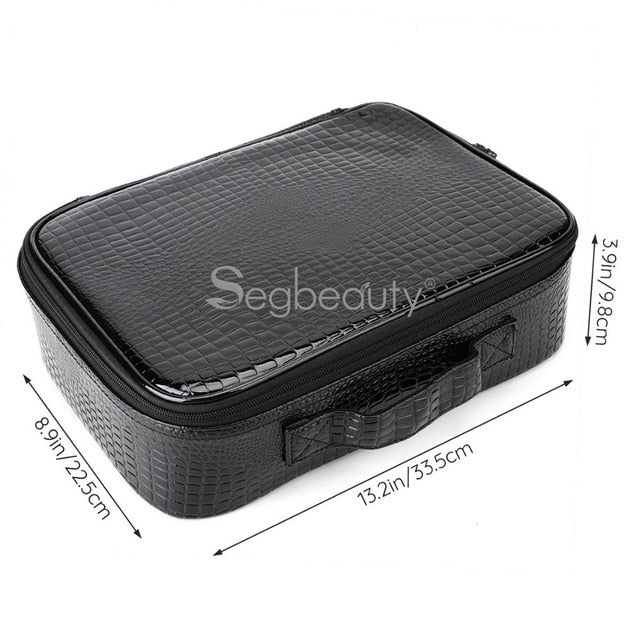 Segbeauty Hairdressing Barber Bag Leather Case Stylists Hair Scissors/Clippers/Dryer Travel Organizer Salon Accessories - HAB