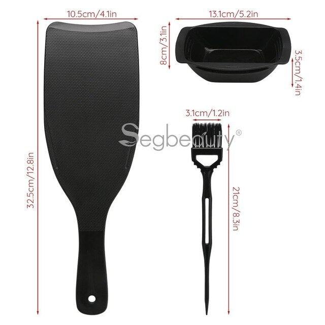 Segbeauty Balayage Board and Brush Kit for Hair Highlighting withTwo Bowls Highlights Tints Paddle and Hair Dyeing Set - HAB