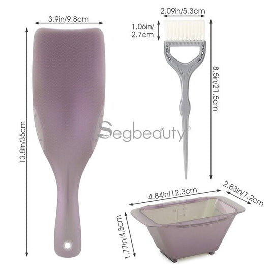 Segbeauty Balayage Board and Brush Kit for Hair Highlighting withTwo Bowls Highlights Tints Paddle and Hair Dyeing Set - HAB