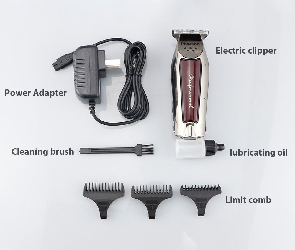 Professional Barber Hair Trimmer Salon Oil Head Electric Clipper Titanium Alloy Hair Cutting Cordless Corded Electric Clipper - HAB