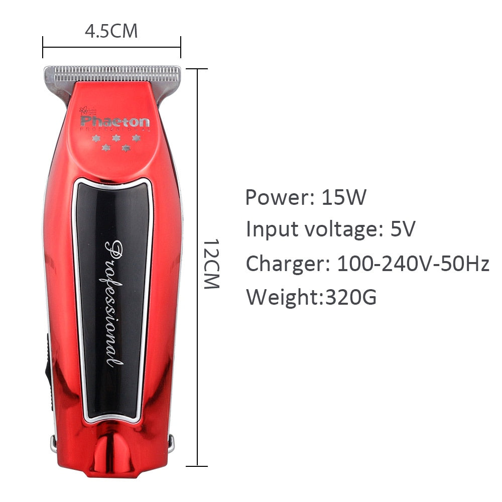 Professional Barber Hair Trimmer Salon Oil Head Electric Clipper Titanium Alloy Hair Cutting Cordless Corded Electric Clipper - HAB