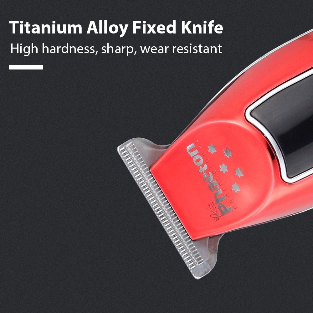 Professional Barber Hair Trimmer Salon Oil Head Electric Clipper Titanium Alloy Hair Cutting Cordless Corded Electric Clipper - HAB