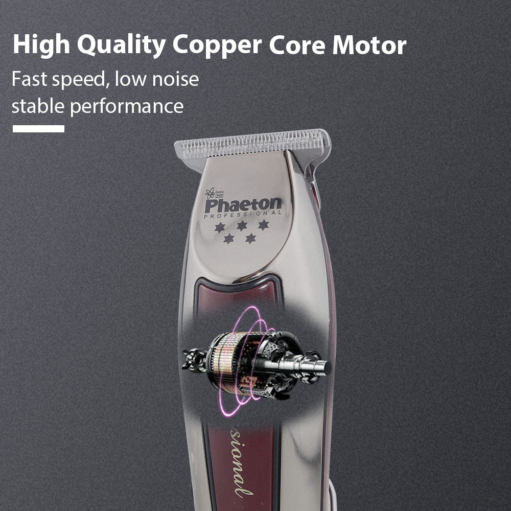 Professional Barber Hair Trimmer Salon Oil Head Electric Clipper Titanium Alloy Hair Cutting Cordless Corded Electric Clipper - HAB