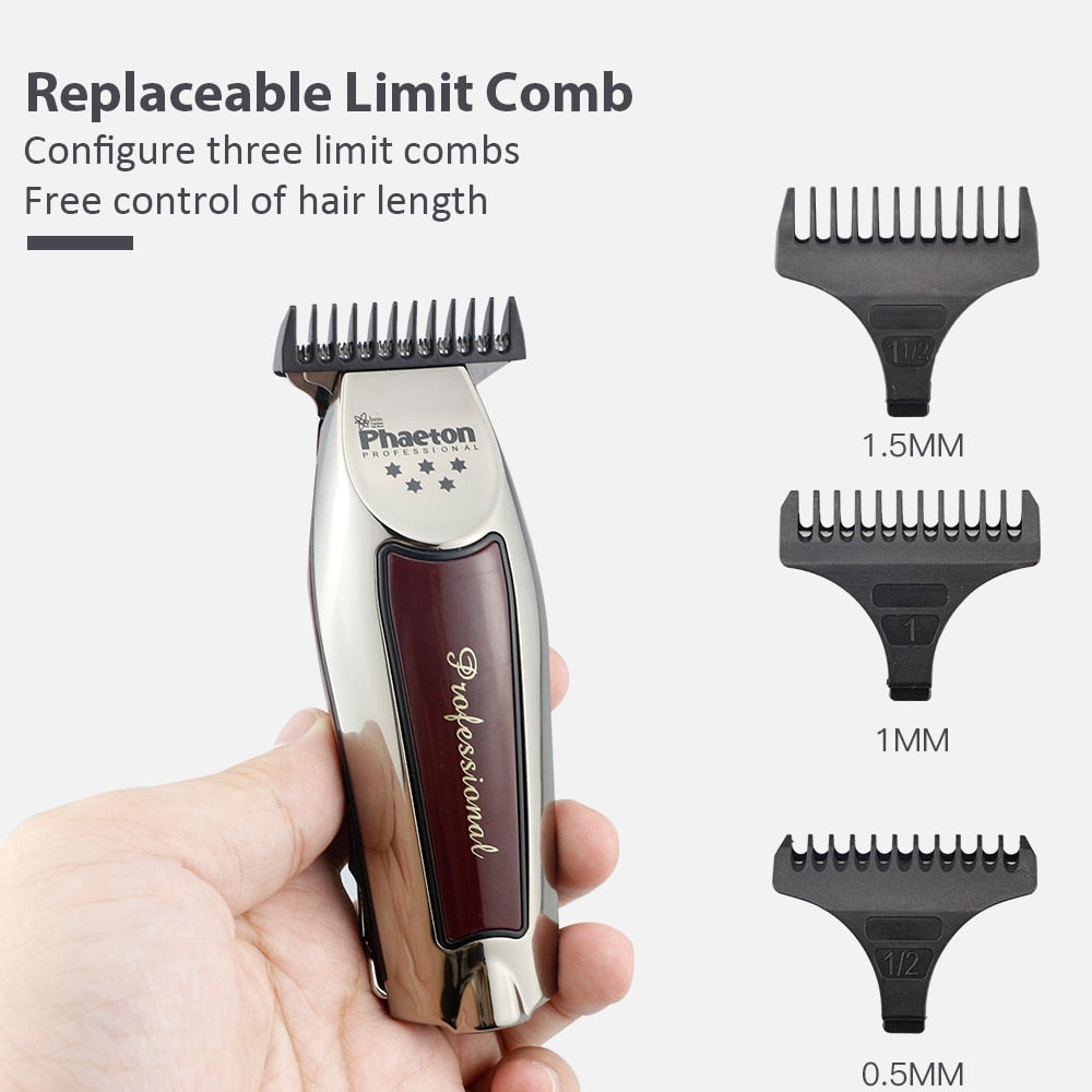 Professional Barber Hair Trimmer Salon Oil Head Electric Clipper Titanium Alloy Hair Cutting Cordless Corded Electric Clipper - HAB