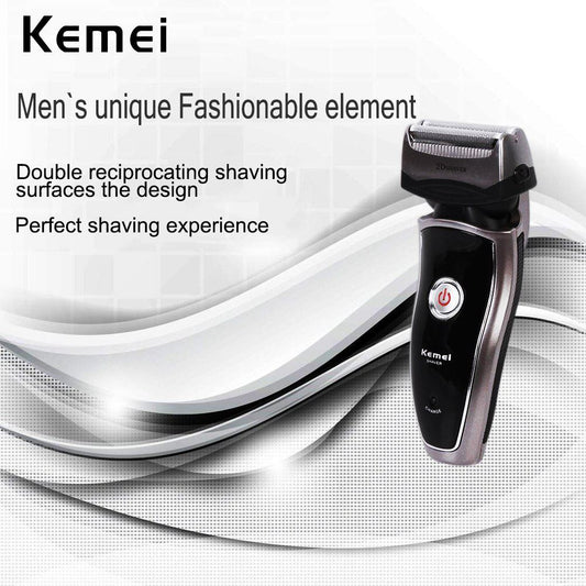 Top Sale Kemei km-8009 Men's Electric Foil Shaver with 2 Spare Shaving Heads Rechargeable and Cordless Razor - HAB