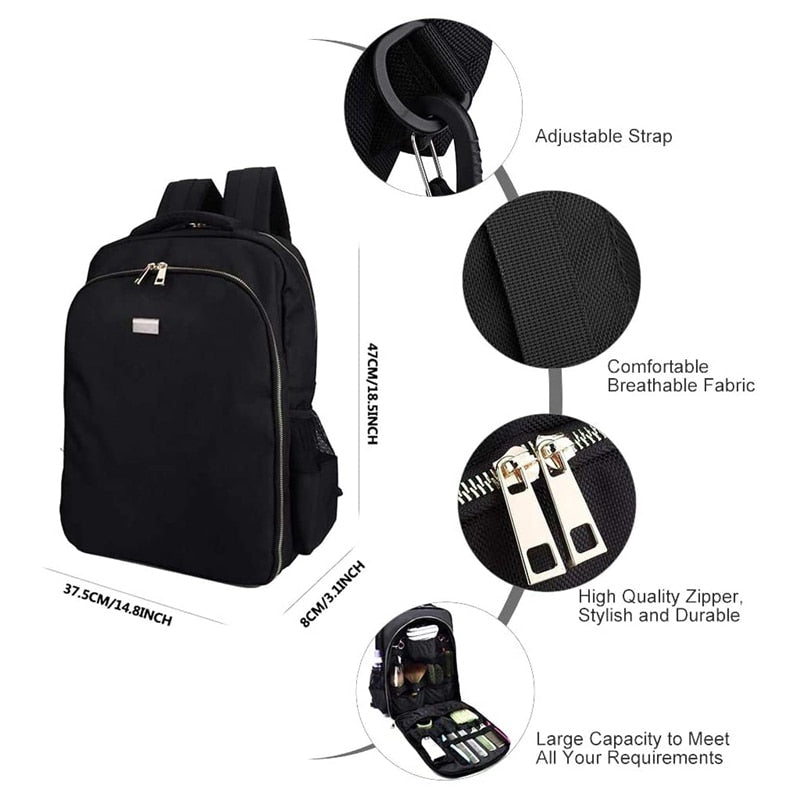 Barber Carrying Case for WAHL supplies clippers barber backpack bag Large Capacity Storage Backpack Travel Shoulders Bag - HAB