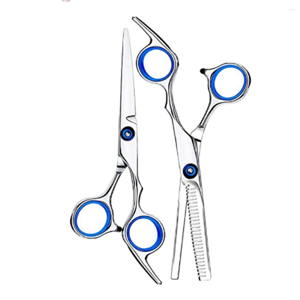 Hairdressing Scissors Ten Sets of Flat Scissors Teeth Scissors Thinning Hair Salon Children Home Hairdressing Barber Tool Set - HAB