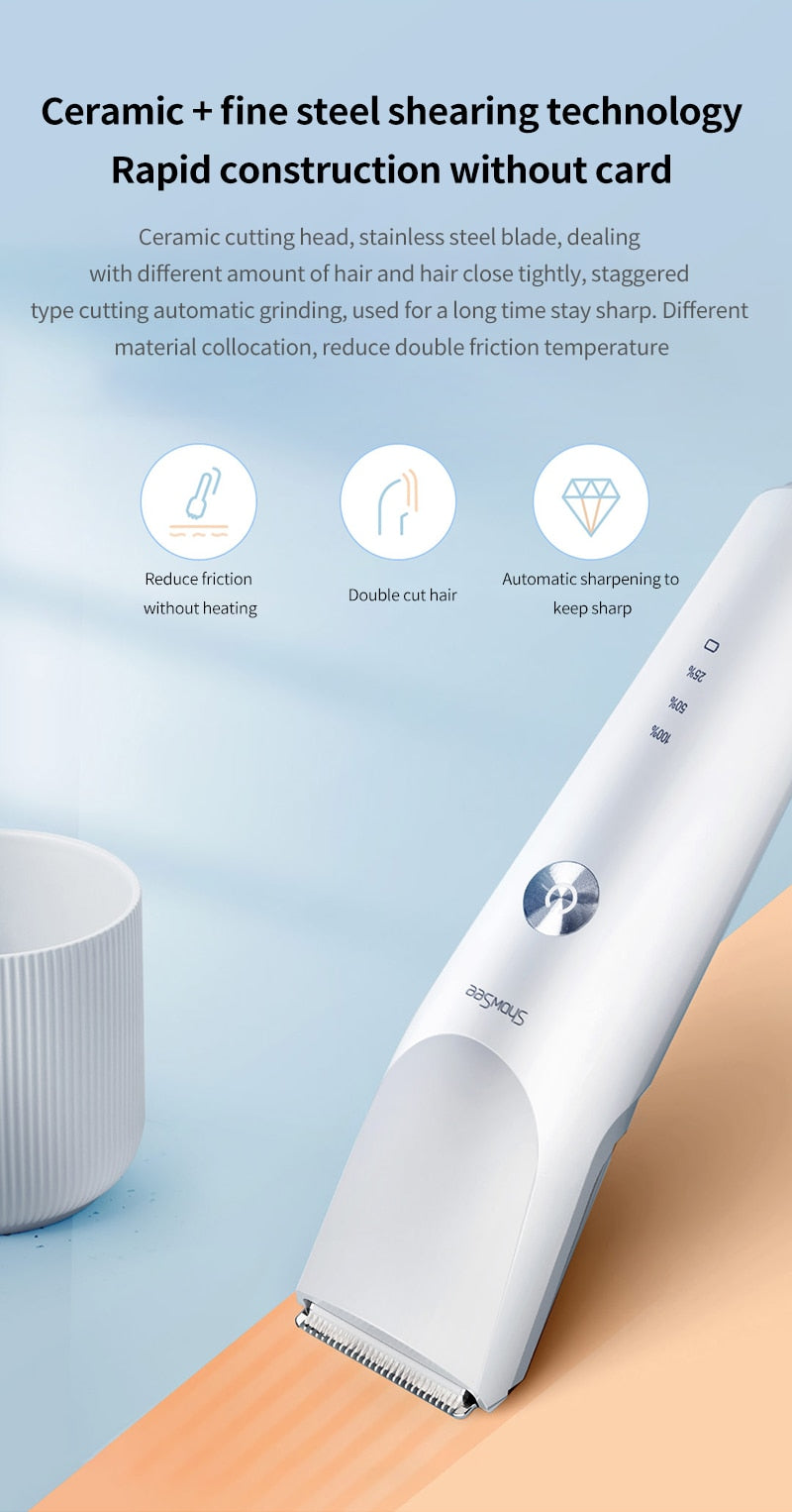 Xiaomi Mijia Electric Hair Clipper Xiaomi Home Men Hair Cutter Trimmer Barber Professional Ultra-thin Ceramic Blade USB - HAB