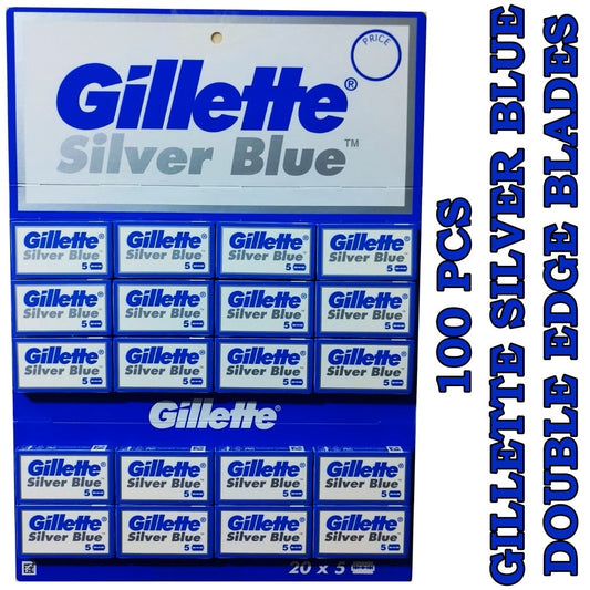 Silver Blue Double Edge Razor Blades 50 100 200 pcs - HAB