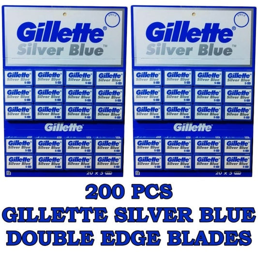 Silver Blue Double Edge Razor Blades 50 100 200 pcs - HAB
