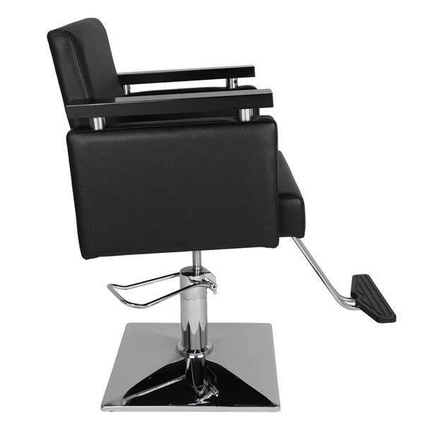 Hair Beauty Equipment Hydraulic Barber Chair Modern Black Styling Salon Haircut Heavy-duty pump Can be rotating lifting put down - HAB
