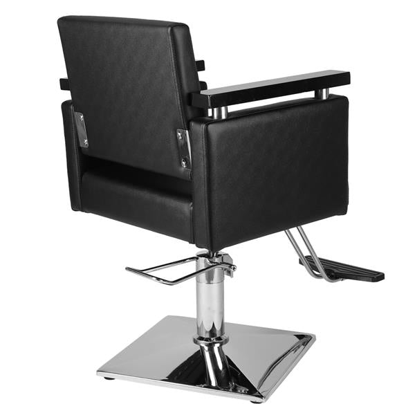 Hair Beauty Equipment Hydraulic Barber Chair Modern Black Styling Salon Haircut Heavy-duty pump Can be rotating lifting put down - HAB