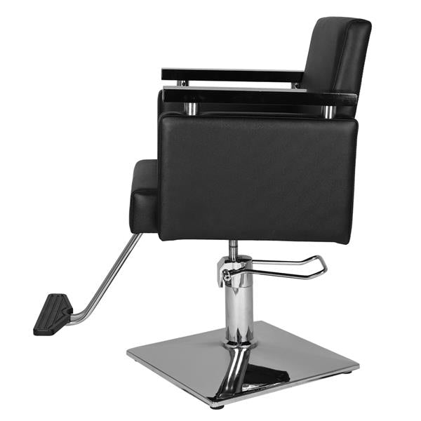 Hair Beauty Equipment Hydraulic Barber Chair Modern Black Styling Salon Haircut Heavy-duty pump Can be rotating lifting put down - HAB