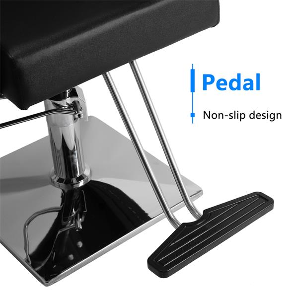 Hair Beauty Equipment Hydraulic Barber Chair Modern Black Styling Salon Haircut Heavy-duty pump Can be rotating lifting put down - HAB