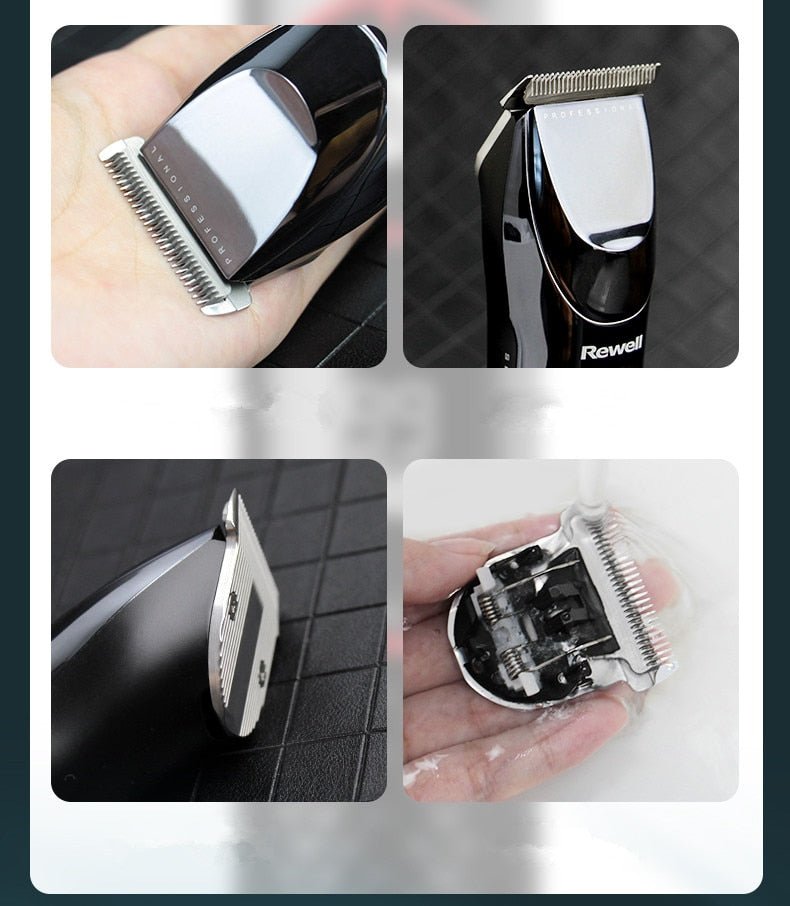 3500mah 10H Hair clipper For Men Washable Rechargeable Hair Trimmer Stainless Steel head Professional Cutting Machine Wireless - HAB