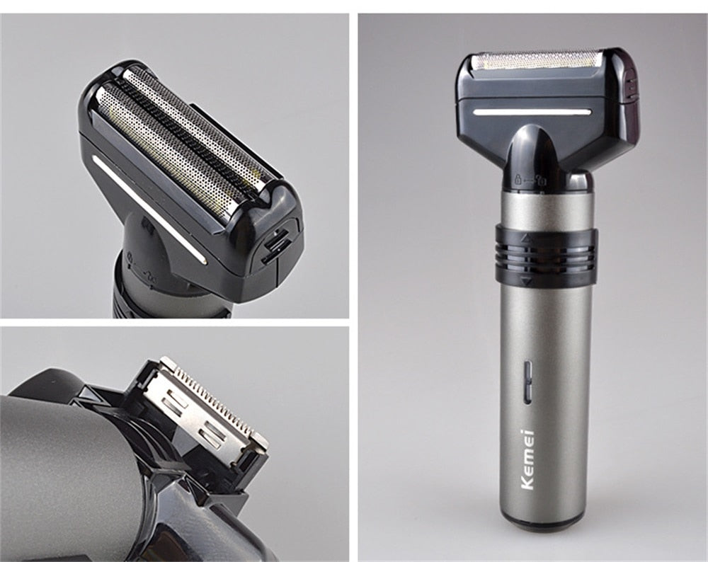 Kemei KM-1210 Electric Shaver 3 In 1 Multifunctional Reciprocating Razor Barber Nose Trimmer Device Men Face Shaving Machine - HAB