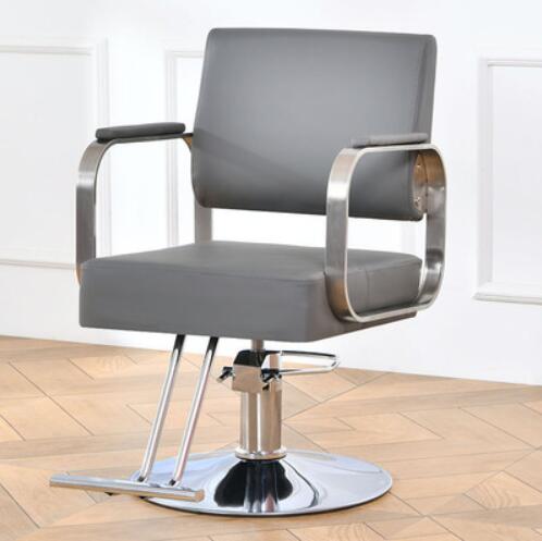 HAIR SALON BARBER CHAIR hair salon special lift can put down barber shop haircut barber chair net red stool - HAB