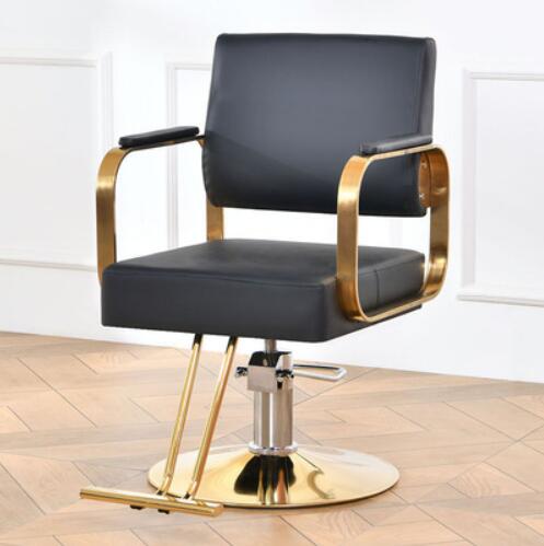 HAIR SALON BARBER CHAIR hair salon special lift can put down barber shop haircut barber chair net red stool - HAB