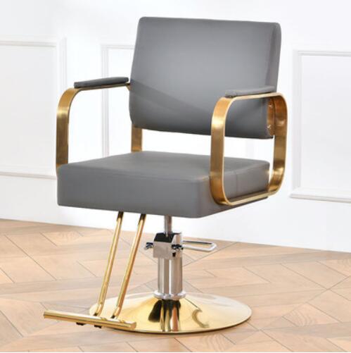 HAIR SALON BARBER CHAIR hair salon special lift can put down barber shop haircut barber chair net red stool - HAB