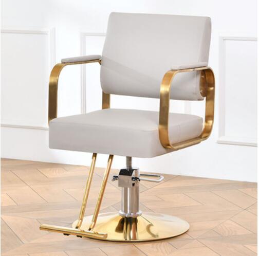 HAIR SALON BARBER CHAIR hair salon special lift can put down barber shop haircut barber chair net red stool - HAB