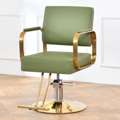 HAIR SALON BARBER CHAIR hair salon special lift can put down barber shop haircut barber chair net red stool - HAB