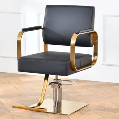 HAIR SALON BARBER CHAIR hair salon special lift can put down barber shop haircut barber chair net red stool - HAB