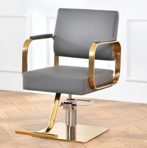 HAIR SALON BARBER CHAIR hair salon special lift can put down barber shop haircut barber chair net red stool - HAB