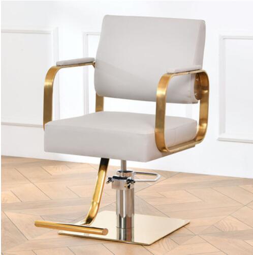 HAIR SALON BARBER CHAIR hair salon special lift can put down barber shop haircut barber chair net red stool - HAB