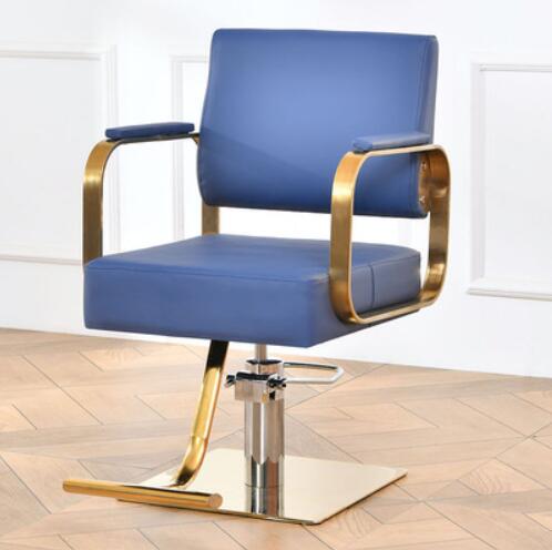 HAIR SALON BARBER CHAIR hair salon special lift can put down barber shop haircut barber chair net red stool - HAB