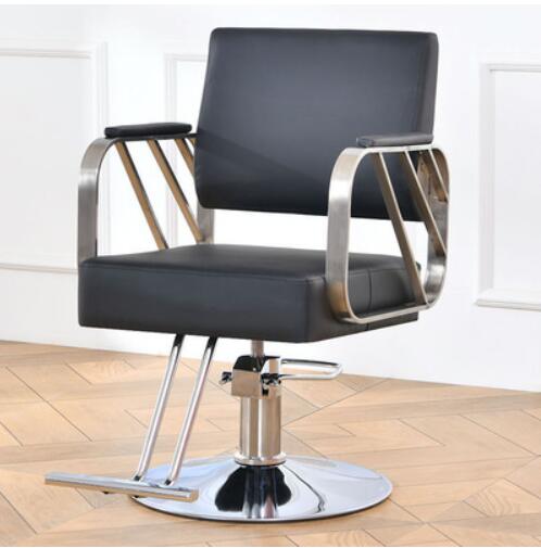 HAIR SALON BARBER CHAIR hair salon special lift can put down barber shop haircut barber chair net red stool - HAB