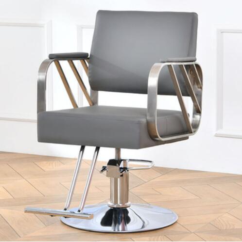 HAIR SALON BARBER CHAIR hair salon special lift can put down barber shop haircut barber chair net red stool - HAB