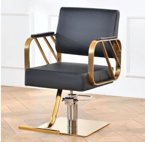 HAIR SALON BARBER CHAIR hair salon special lift can put down barber shop haircut barber chair net red stool - HAB