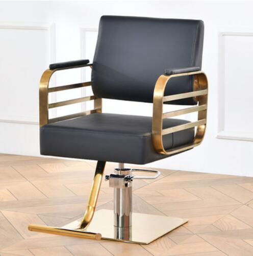 HAIR SALON BARBER CHAIR hair salon special lift can put down barber shop haircut barber chair net red stool - HAB