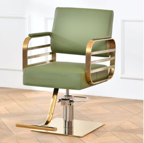 HAIR SALON BARBER CHAIR hair salon special lift can put down barber shop haircut barber chair net red stool - HAB