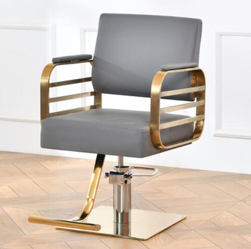 HAIR SALON BARBER CHAIR hair salon special lift can put down barber shop haircut barber chair net red stool - HAB