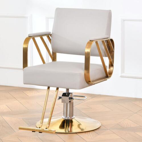 HAIR SALON BARBER CHAIR hair salon special lift can put down barber shop haircut barber chair net red stool - HAB