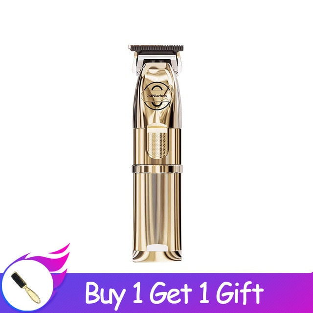 Professional Clippers Men Hair Trimmer Carving Cutting Golden Shaver Cordless Machine Electric Clipper Barber Shop Accessories - HAB