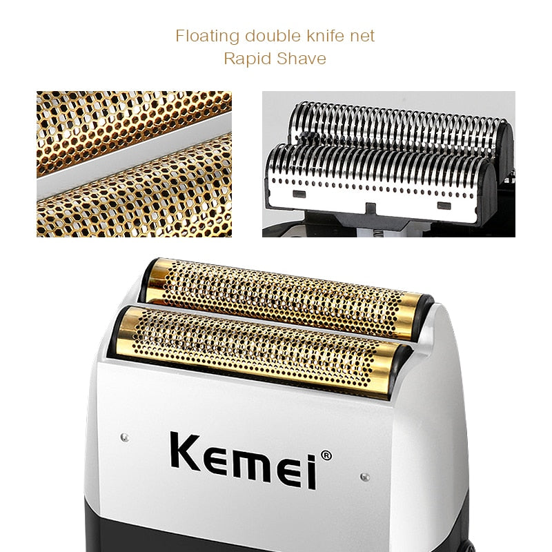 Kemei Professional Electric Hair Clipper Rechargable Hair Trimmer LCD Display Charge 2 Hours Hair Cutting Machine Bald Artifact - HAB